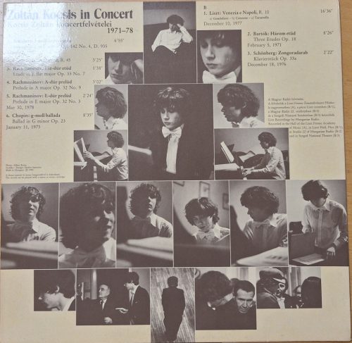 Kocsis Zoltán in Concert (Schubert,Chopin,Liszt,Bartók) - zenei LP bakelit lemez album (1980)