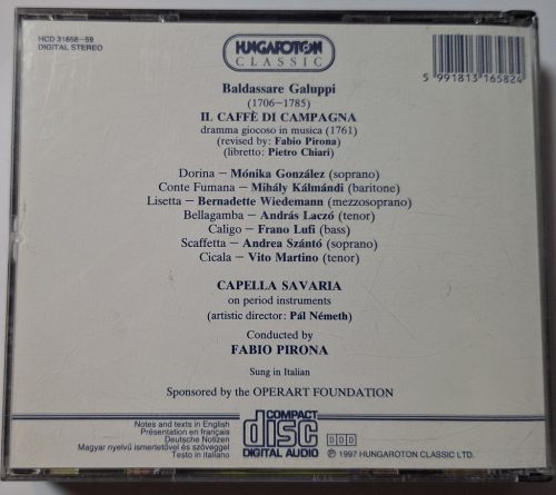 Fabio Pirona - Il Café Di Campagna (M. González, M. Kálmáni, B. Wiedemann, A. Laczó, F. Lufi, A. Szántó) zenei dupla CD lemez 1997