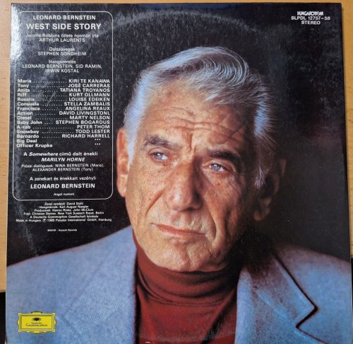Leonard Bernstein West Side Story zenei bakelit lemez 2 lemezes Hungaroton kiadása