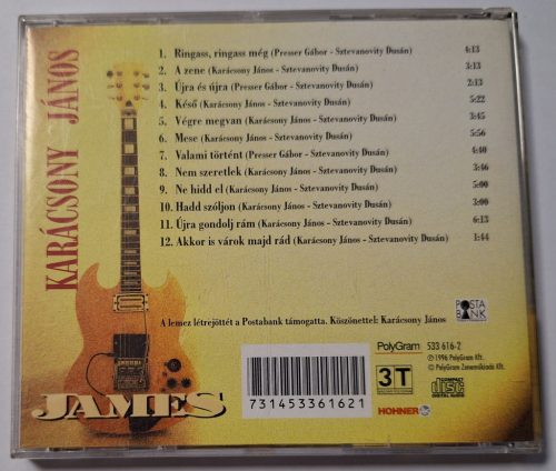 Karácsony János - James zenei CD lemez PolyGram Kft. 1996