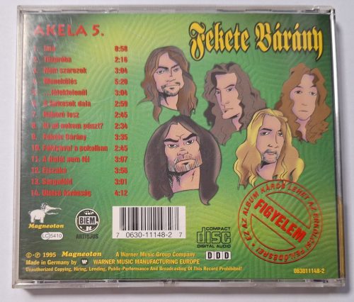 Akela - Fekete Bárány zenei CD lemez Magneoton 1995